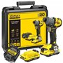 Stanley SFMCF830D2K Brushless Μπουλονόκλειδο Μπαταρίας 18V 2x2Ah με Υποδοχή 1/4"