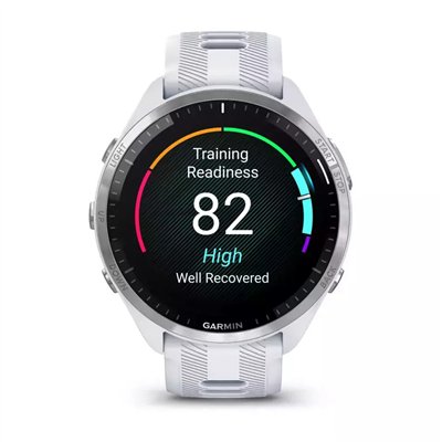 Garmin Forerunner 965 Titanium 47mm Αδιάβροχο Smartwatch με Παλμογράφο (Whitestone/Powder Grey)