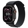 Apple Watch Ultra 3 Titanium 49mm Αδιάβροχο με eSIM και Παλμογράφο (Black Titanium Case with Black Alpine Loop - Large)