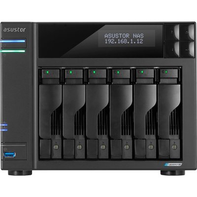 Asustor Lockerstor 6 Gen2 (AS6706T) NAS Tower με 6 θέσεις για HDD/M.2/SSD και 2 θύρες Ethernet