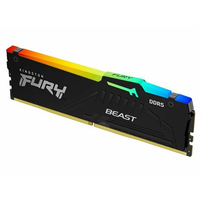 Kingston Fury Beast RGB DDR5 με Module 1x32GB και Ταχύτητα 5600 για Desktop KF556C40BBA-32