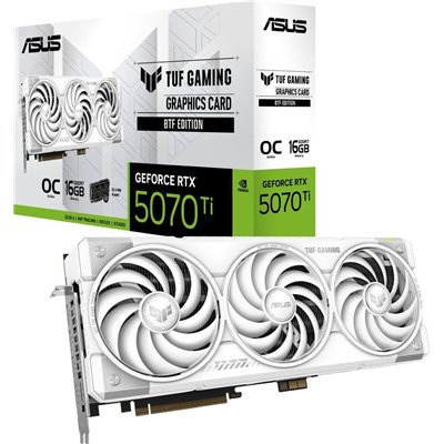 Asus GeForce RTX 5070 Ti 16GB GDDR7 BTF White OC Κάρτα Γραφικών 90YV0N60-M0NA00