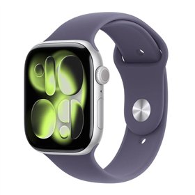 Apple Watch Series 11 Cellular Aluminium 46mm Αδιάβροχο με eSIM και Παλμογράφο (Silver Aluminium Case with Purple Fog Sport Band