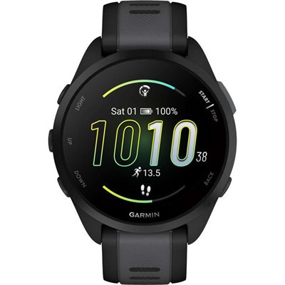 Garmin Forerunner 165 43mm Αδιάβροχο Smartwatch με Παλμογράφο (Black/Slate Gray)
