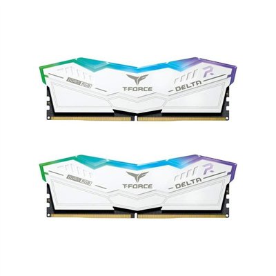TeamGroup Delta RGB White DDR5 32GB RAM με 2x16GB Modules και Ταχύτητα 6000 για Desktop FF4D532G6000HC38ADC01