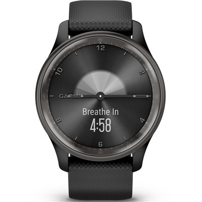 Garmin vívomove Trend Stainless Steel 40mm Αδιάβροχο Smartwatch με Παλμογράφο (Μαύρο)