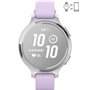 Garmin Lily 2 Aluminium 35mm Αδιάβροχο Smartwatch με Παλμογράφο (Silver/Jasmine Purple)