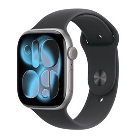 Apple Watch Series 11 Cellular Aluminium 46mm Αδιάβροχο με eSIM και Παλμογράφο (Space Grey Aluminium Case with Black Sport Band 