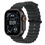 Apple Watch Ultra 3 Titanium 49mm Αδιάβροχο με eSIM και Παλμογράφο (Black Titanium Case with Black Ocean Band)