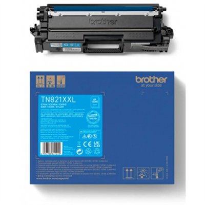 Brother TN-821XXLC Γνήσιο Toner Laser Εκτυπωτή Κυανό 12000 Σελίδων (TN-821XXLC)