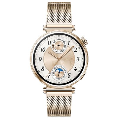 Huawei Watch GT 5 41mm Αδιάβροχο με Παλμογράφο (Gold Milanese Strap)