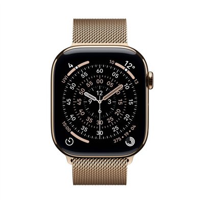 Apple Watch Series 11 Cellular Titanium 42mm Αδιάβροχο με eSIM και Παλμογράφο (Gold Titanium Case with Gold Milanese Loop) - Προ