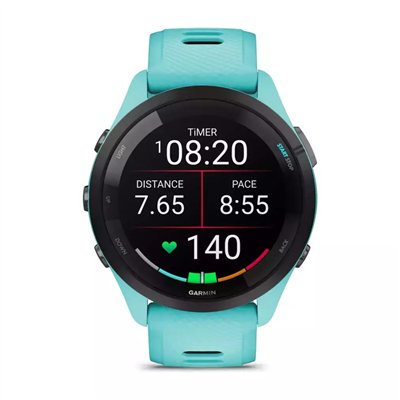Garmin Forerunner 265 46mm Αδιάβροχο Smartwatch με Παλμογράφο (Aqua/Black)