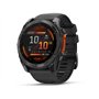 Garmin Fenix 8 Stainless Steel 51mm Αδιάβροχο Smartwatch με Παλμογράφο (Slate Grey With Black Silicone Band)