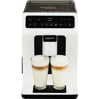 Krups Evidence Αυτόματη Μηχανή Espresso 1450W Πίεσης 15bar με Μύλο Άλεσης Λευκή