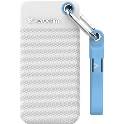 Verbatim Pocket USB 3.2 Εξωτερικός SSD 2TB 2.5" White / Light Blue