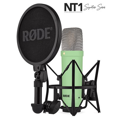 Rode NT-1 Signature Series Πυκνωτικό Μικρόφωνο XLR Shock Mounted για Φωνητικά σε Πράσινο Χρώμα