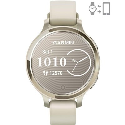 Garmin Lily 2 Aluminium 35mm Αδιάβροχο Smartwatch με Παλμογράφο (Gold/Bone)
