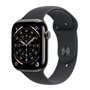 Apple Watch Series 11 Cellular Titanium 42mm Αδιάβροχο με eSIM και Παλμογράφο (Slate Titanium Case with Black Sport Band - S/M)