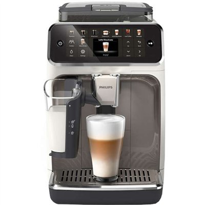 Philips Series 5500 Αυτόματη Μηχανή Espresso 1500W Πίεσης 15bar για Cappuccino με Μύλο Άλεσης Λευκή