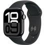 Apple Watch Series 10 Cellular Aluminium 42mm Αδιάβροχο με eSIM και Παλμογράφο (Jet Black Aluminium Case with Sport Band S/M)