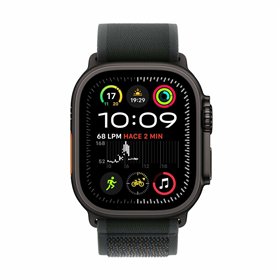 Apple Watch Ultra 2 2024 Titanium 49mm Αδιάβροχο με eSIM και Παλμογράφο (Black με Black Trail Loop (S/M))