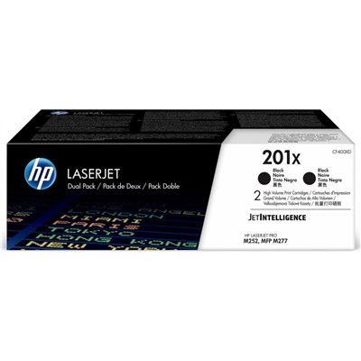 HP 201X Γνήσιο Multipack Toner Laser Εκτυπωτή Μαύρο High Yield 2τμχ (CF400XD)