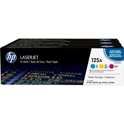 HP 125A Γνήσιο Multipack Toner Laser Εκτυπωτή Κυανό/Κίτρινο/Ματζέντα 3τμχ (CF373AM)