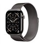 Apple Watch Series 11 Cellular Titanium 46mm Αδιάβροχο με eSIM και Παλμογράφο (Slate Titanium Case with Slate Milanese Loop - M/