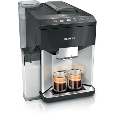 Siemens Αυτόματη Μηχανή Espresso 1500W Πίεσης 15bar για Cappuccino με Μύλο Άλεσης Ασημί TQ513D01
