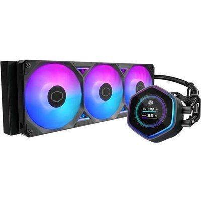 CoolerMaster MasterLiquid 360 Atmos II LCD Υδρόψυξη Επεξεργαστή Τριπλού Ανεμιστήρα 120mm για Socket AM4/AM5/1700/1200/115x με AR