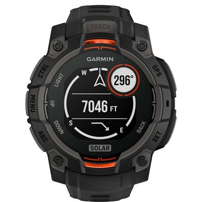 Garmin Instinct 3 Solar Aluminium 45mm Αδιάβροχο Smartwatch με Παλμογράφο (Black with Black Band)