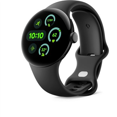 Google Pixel Watch 3 Aluminium 41mm Αδιάβροχο με Παλμογράφο (Obsidian)