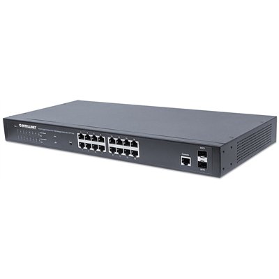 Intellinet 561198 Unmanaged L2 PoE+ Switch με 16 Θύρες Gigabit (1Gbps) Ethernet και 2 SFP Θύρες