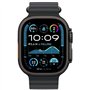Apple Watch Ultra 2 2024 Titanium 49mm Αδιάβροχο με eSIM και Παλμογράφο (Black με Black Ocean Band)