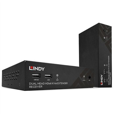 Kvm Switch Lindy 100m Cat.6 Dual Head Hdmi Usb & Rs232 Extender