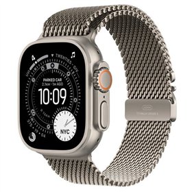 Apple Watch Ultra 3 Titanium 49mm Αδιάβροχο με eSIM και Παλμογράφο (Natural Titanium Case with Natural Titanium Milanese Loop - 