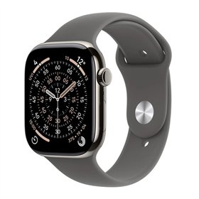 Apple Watch Series 11 Cellular Titanium 46mm Αδιάβροχο με eSIM και Παλμογράφο (Natural Titanium Case with Stone Grey Sport Band 