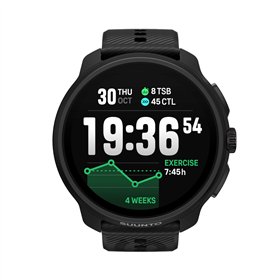 Suunto Race 2 Stainless Steel 49mm Αδιάβροχο Smartwatch με Παλμογράφο (All Black)