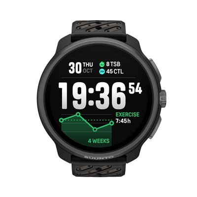 Suunto Race 2 Titanium 49mm Αδιάβροχο Smartwatch με Παλμογράφο (Titanium Black)