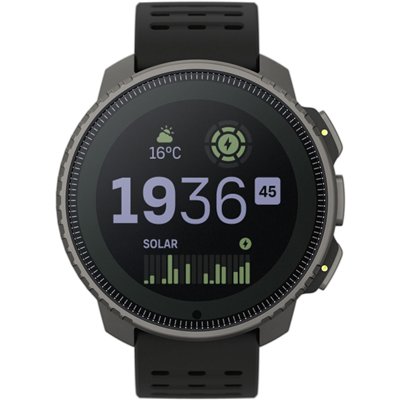 Suunto Vertical Solar Titanium 49mm Αδιάβροχο Smartwatch με Παλμογράφο (Μαύρο)