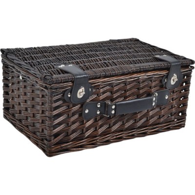 Καλάθι Πικ Νικ Σετ Ψάθα 4 Ατόμων 45x30x20cm