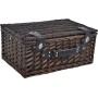 Καλάθι Πικ Νικ Σετ Ψάθα 4 Ατόμων 45x30x20cm