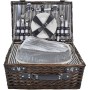 Καλάθι Πικ Νικ Σετ Ψάθα 4 Ατόμων 45x30x20cm