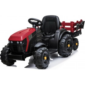 Παιδικό Τρακτέρ Ηλεκτροκίνητο με Καρότσα 12 Volt Μπορντό