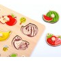 Ξύλινο Παιδικό Puzzle Σφηνώματα Fruits 10pcs για 1+ Ετών Tooky ToysΚωδικός: TY854 