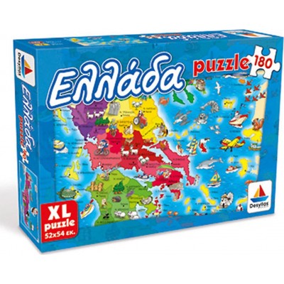 Παιδικό Puzzle Ελλάδα 180pcs για 7+ Ετών ΔεσύλλαςΚωδικός: 421 