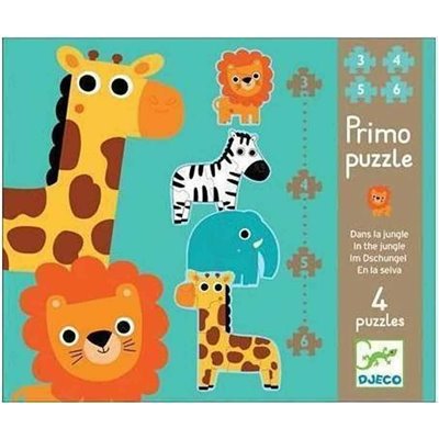 Παιδικό Puzzle Ζωάκια Ζούγκλας 18pcs για 2+ Ετών DjecoΚωδικός: 07135 