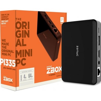 Zotac ZBOX PI335 Pico Mini PC (Celeron Quad Core-N4100/4GB DDR4/32GB eMMC/W10)