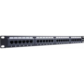 Goobay Patch Panel Cat 5e UTP με 24 Ports Μαύρο Goobay Patch Panel Cat 5e UTP με 24 Ports Μαύρο